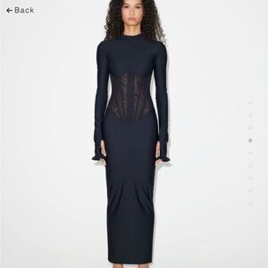 KHY x Dilara Findikoglu long sleeve. corset dress NWT